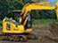 Mini excavator with a small rear PC78US-11