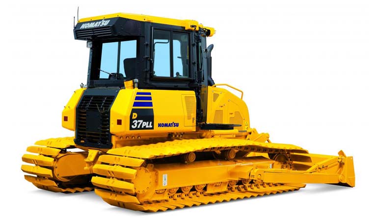Bulldozer which can work well on muddy surfaces (D37PLL-24)