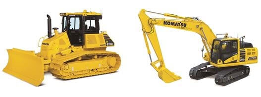 Komatsu iMC bulldozer(5models) Komatsu iMC hydraulic excavator(1model)