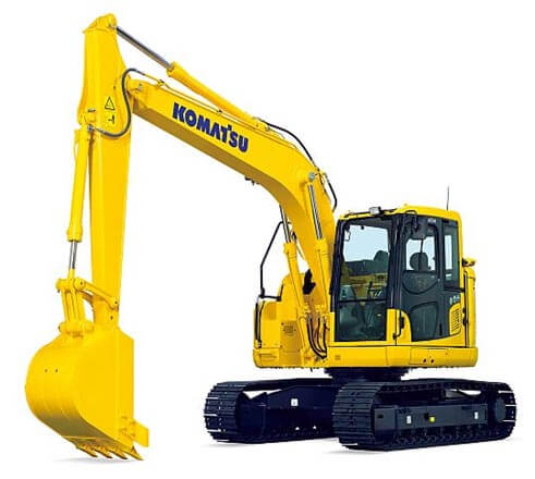 Komatsu Minimal rear-swing radius hydraulic excavator PC128/138US-11