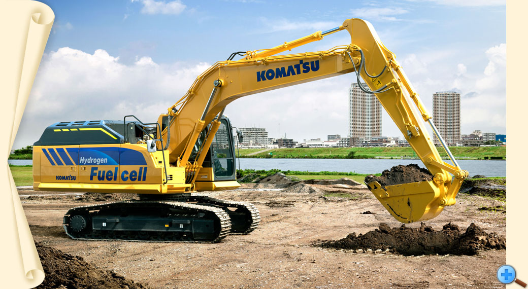 水素燃料電池中型油圧ショベル