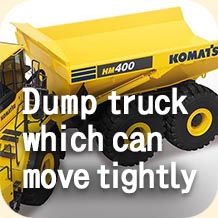 Dump truck which can move tightly