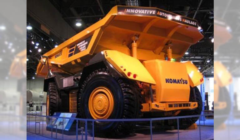 Cab-less autonomous dump truck