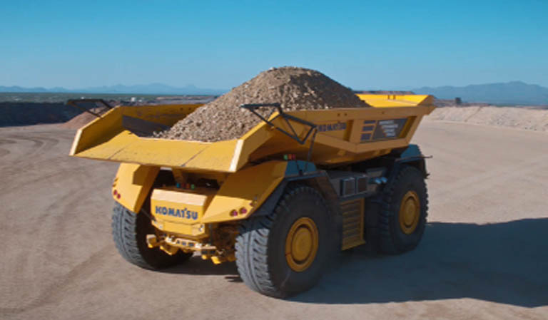 Cab-less autonomous dump truck