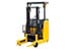 Forklift that is operated standing up (Reach fork)