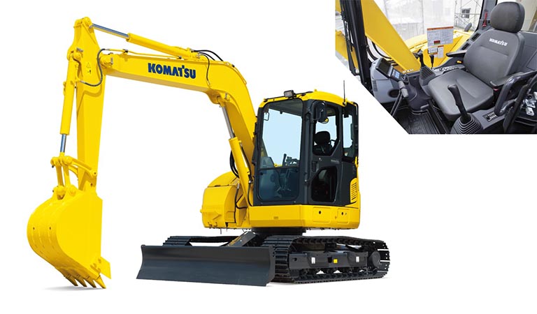 Mini excavator with a small rear PC20MR-5