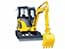 Mini excavator with a small rear PC35MR-3