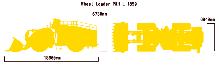 Super large wheel loader P&H L-1850