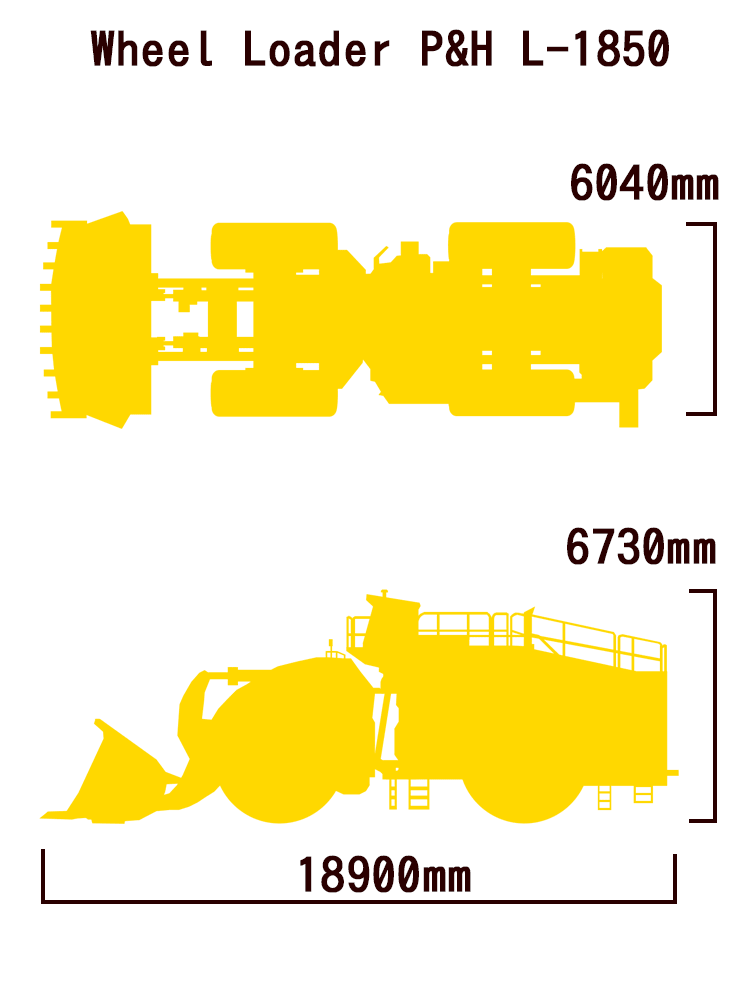 Super large wheel loader P&H L-1850