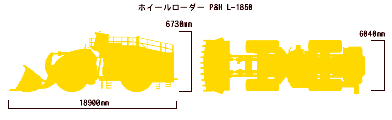 超大型ホイールローダー P&H L-1850