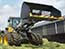 Wheel loader that gathers grass (Silage fork)