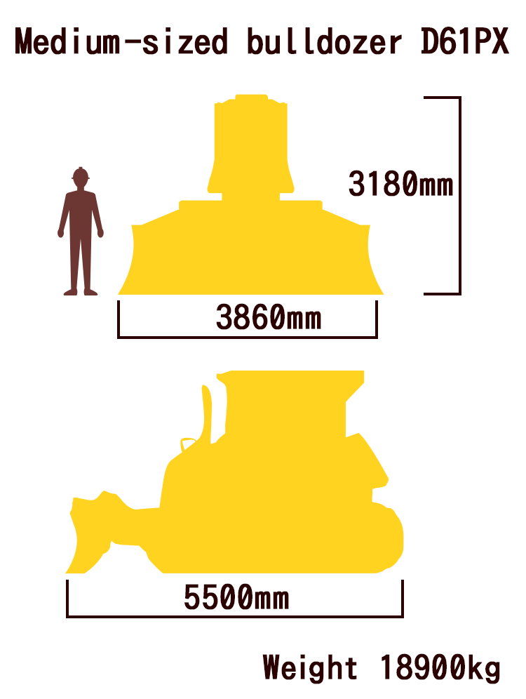 Medium-sized bulldozer D61PX