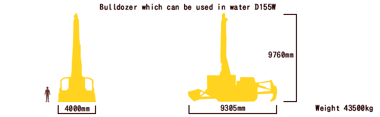 Bulldozer which can be used in water D155W